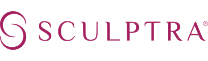 Sculptra brand logo design illustration